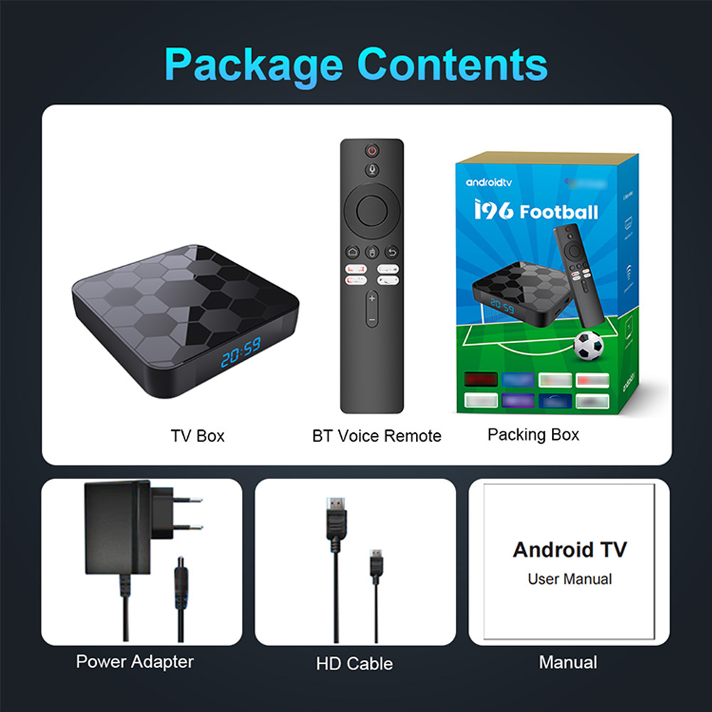 Android TV-Box I96 Football 8 Android TV-Box I96 Football - Bilde 8