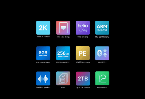 ALLDOCUBE iPlay50 Pro 10.36" Nettbrett, 8GB RAM, 256 GB SSD, Android 12.0 Dual Nano SIM 4G, 5G Wifi - Bilde 5